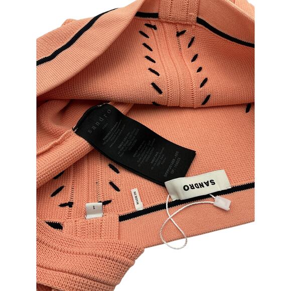 Sandro 'Figari' Pink Knit Crop Top Size 1 - Picture 4 of 4